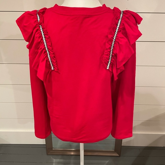 Red Ruffle Shirt - Picture 3 of 3